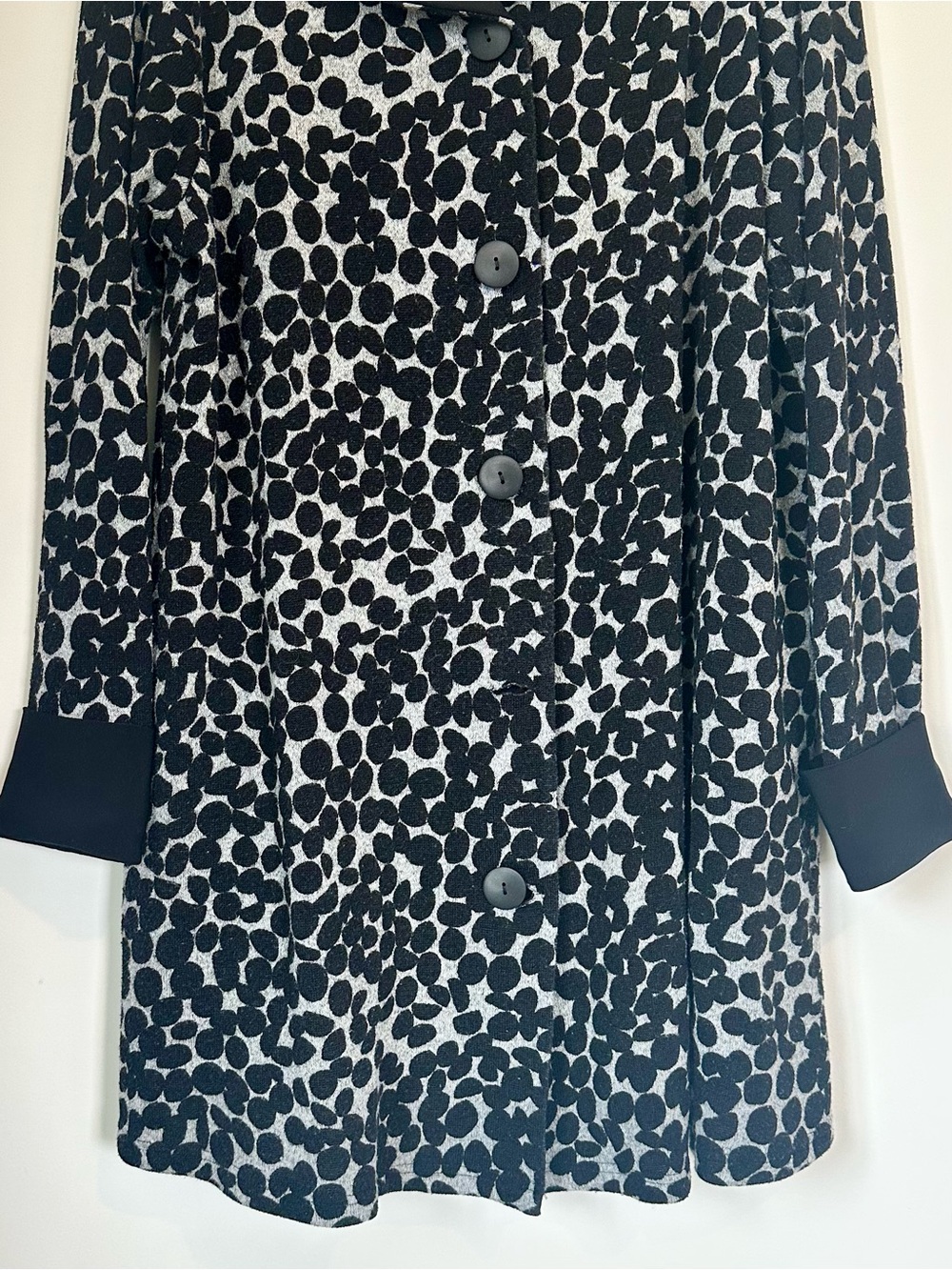 Sympli Black and White On The Dot Swing Coat - Size: 16 - Picture 6 of 9